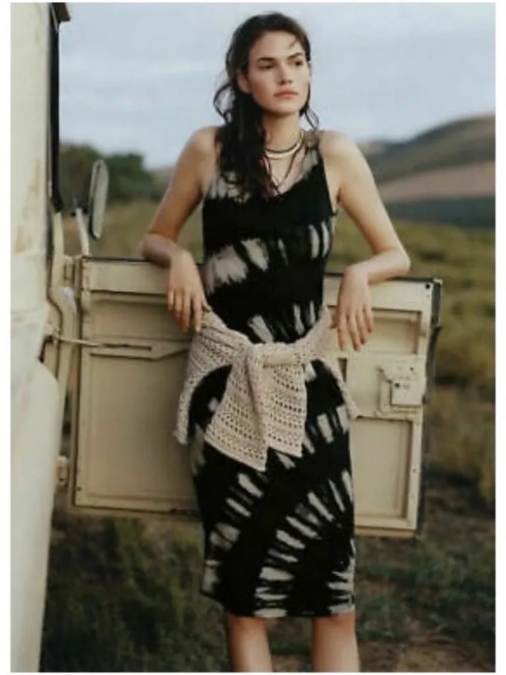 Anthropologie Saturday Sunday Aloe Tie-Dye Midi Dress
